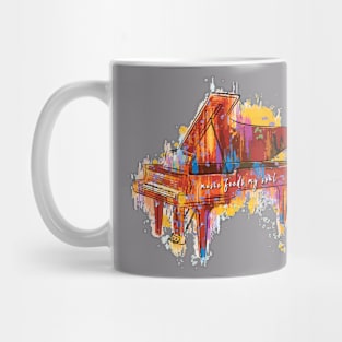 Music feeds my soul, colourful piano, composition Mug